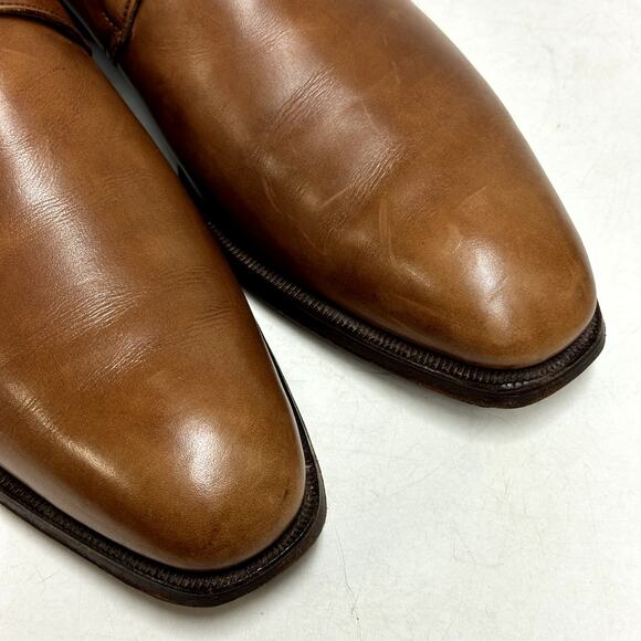 Crockett & Jones x Polo Ralph Lauren Monk Strap Brown Calf Bench England 9.5 - Picture 5 of 16